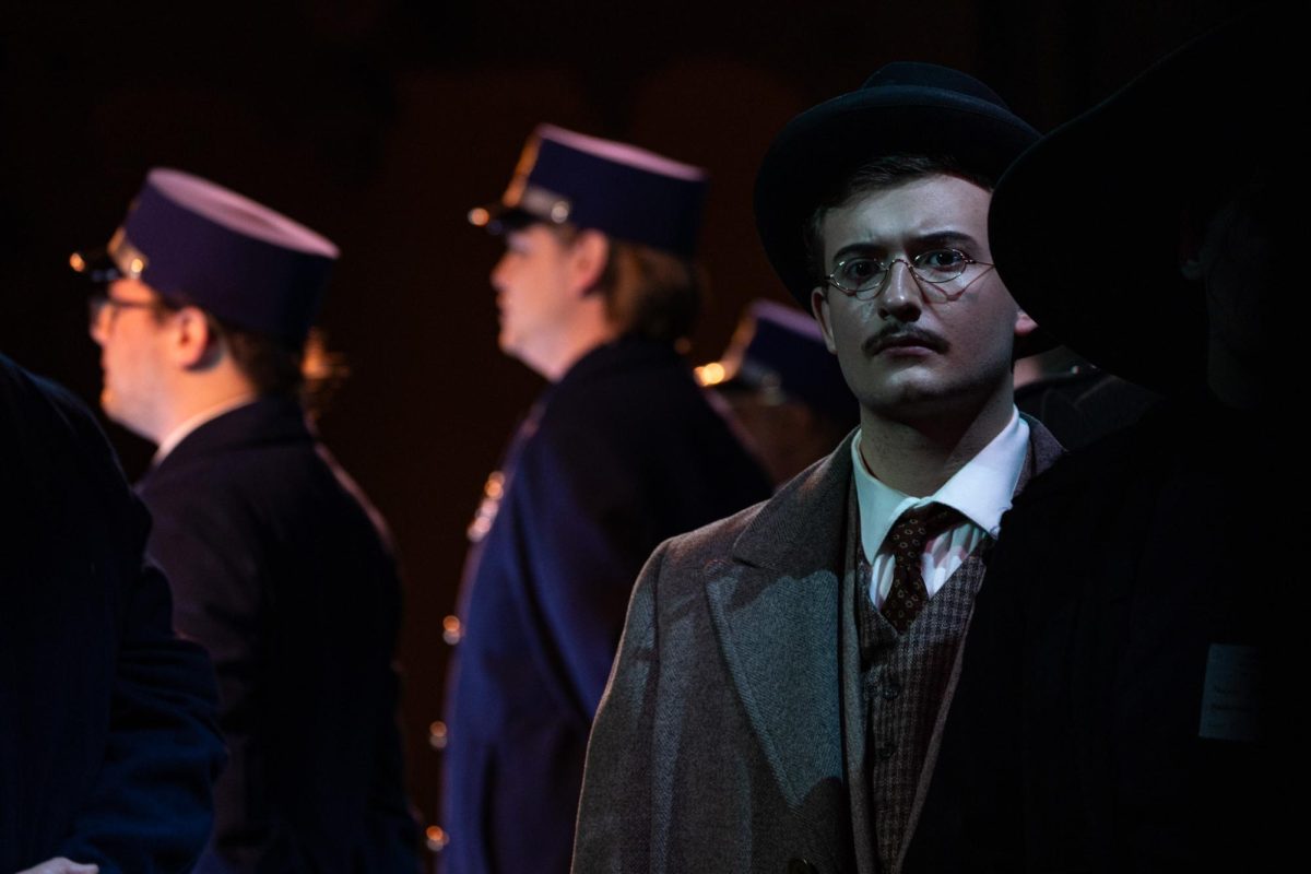 Ensemble member Brennan Bartley performs in "A Nation of Others" on Friday, March 6, 2026, at the Lexington Opera House in Lexington, Ky. Photo by Olivia White | Kentucky Kernel
