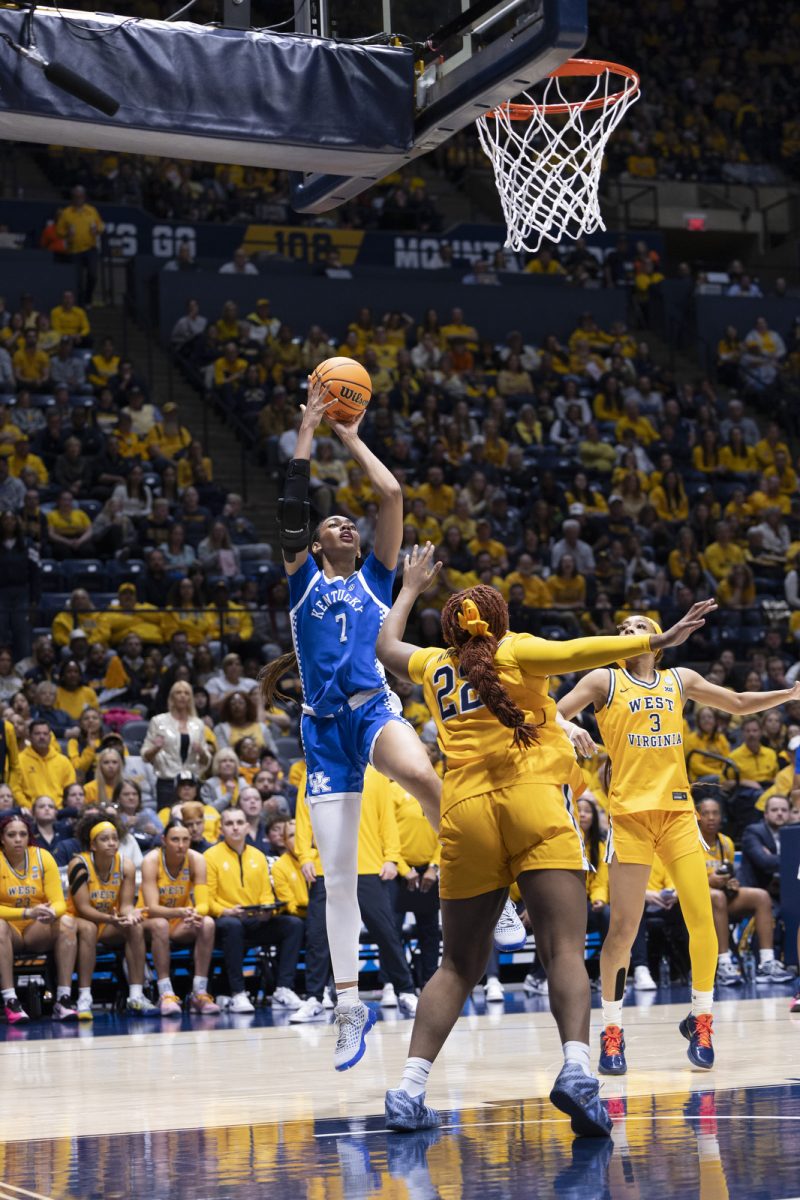 Kentucky forward Teonni Key shoots the ball during the NCAA women’s basketball tournament game against West Virginia on Monday, March, 23, 2026, at Hope Coliseum in Morgantown, W.Va. Photo by Kate Bonafede | Kentucky Kernel